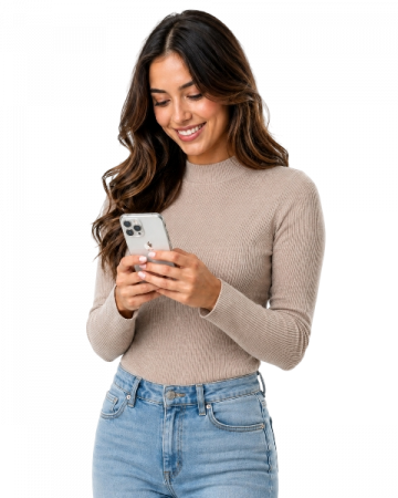 woman-brunette-using-iphone